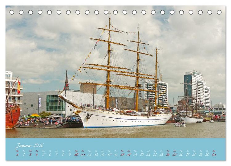 Produktbild: SAIL Bremerhaven. Segelspektakel zum Wegtr&auml;umen (Tischkalender 2026 DIN A5 quer), CALVENDO Monatskalender
