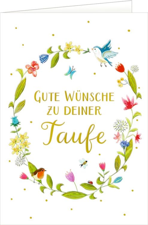 Produktbild: Gru&szlig;karten - Gl&uuml;ckw&uuml;nsche zur Taufe (4x6 Ex.)