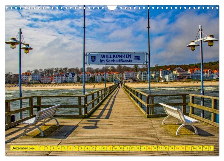 Produktbild: Erlebnis Ostseek&uuml;ste - zwischen Wismarer Bucht und Usedom (Wandkalender 2026 DIN A3 quer), CALVENDO Monatskalender