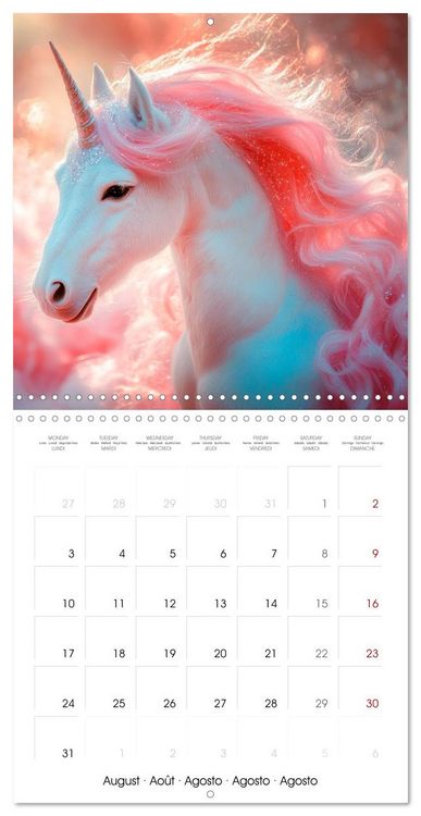 Produktbild: Unicorn Whispers - Tales of Glitter and Grace (Wall Calendar 2026 12 &times; 12 Inch) CALVENDO 12 Month Wall Calendar