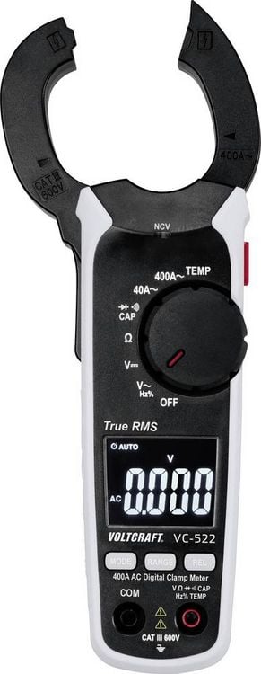 Produktbild: VOLTCRAFT VC-522 Stromzange digital CAT III 600V Anzeige (Counts): 4000