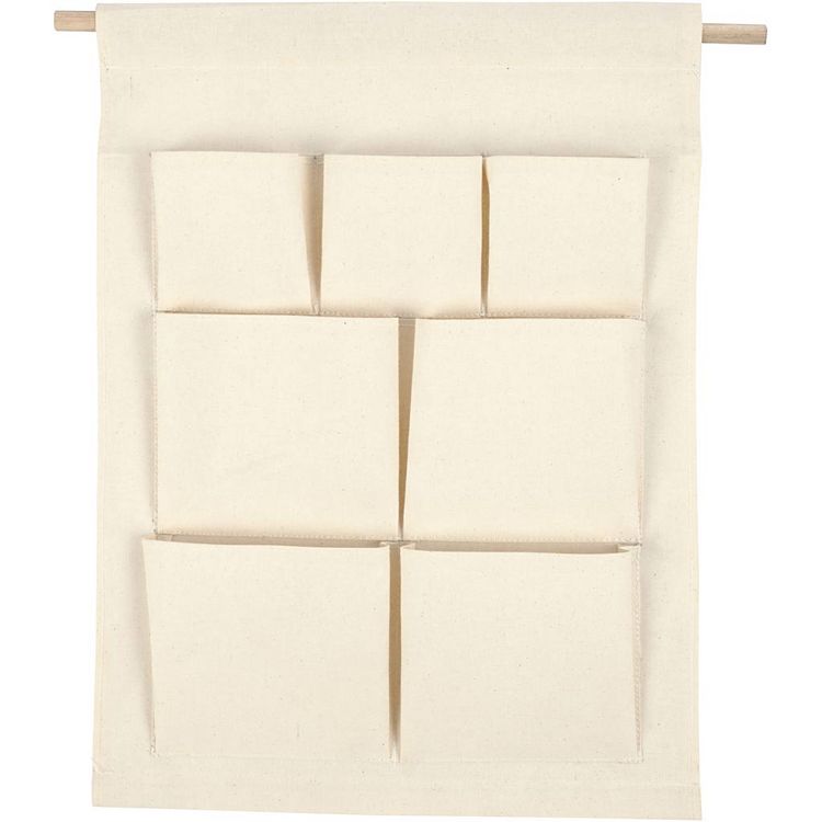 Produktbild: Creativ Company Organizer-Taschen zum Aufh&auml;ngen, H 46 cm, B 34 cm, Hellnatur, 1 Stk