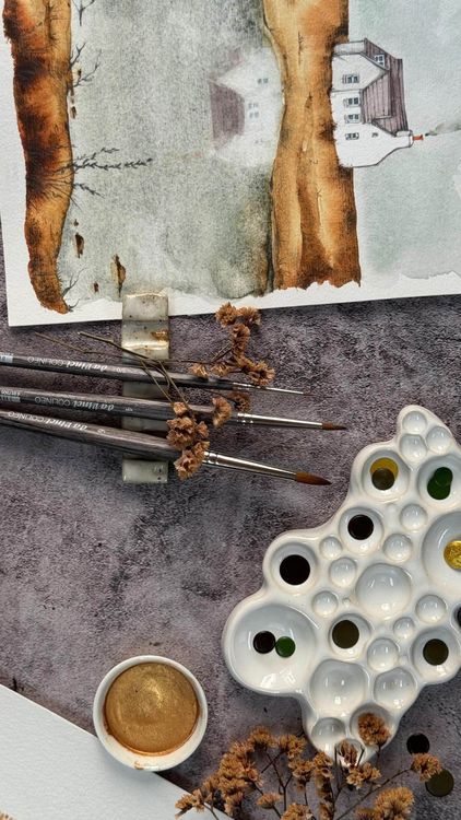 Produktbild: da Vinci Aquarellpinsel 3er Set: Secret Places Watercolor, Frau Bommel