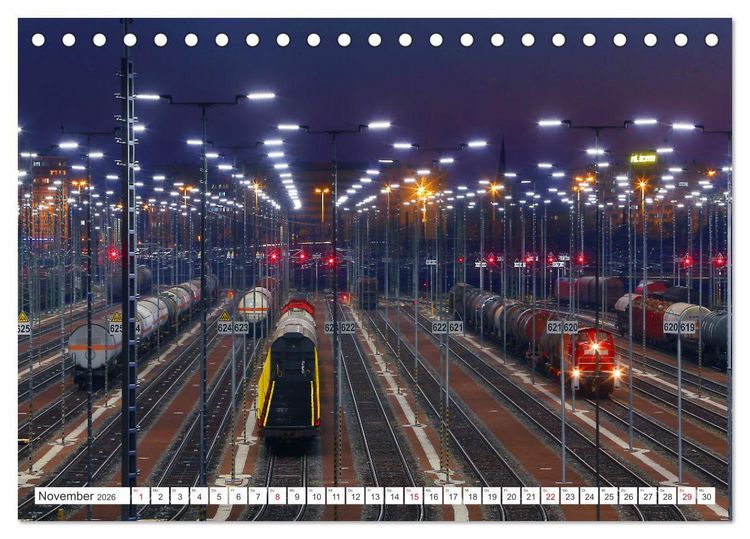 Produktbild: HALLE SAALE BEI NACHT (Tischkalender 2026 DIN A5 quer), CALVENDO Monatskalender