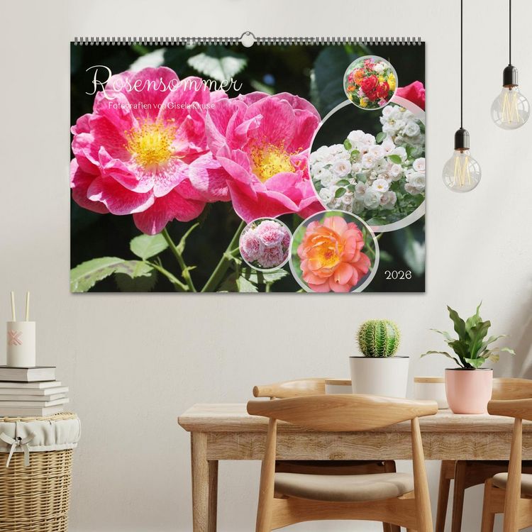 Produktbild: Rosensommer (Wandkalender 2026 DIN A2 quer), CALVENDO Monatskalender