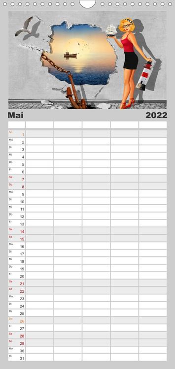 Produktbild: Familienplaner Street-Art in Digital-Art by Mausopardia (Wandkalender 2022 , 21 cm x 45 cm, hoch)