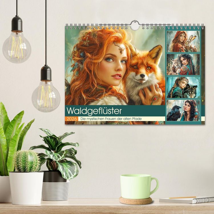 Produktbild: Waldgefl&uuml;ster. Die mystischen Frauen der alten Pfade (Wandkalender 2026 DIN A4 quer), CALVENDO Monatskalender