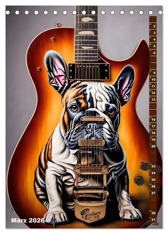 Produktbild: Traumhafte Gitarren (Tischkalender 2026 DIN A5 hoch), CALVENDO Monatskalender