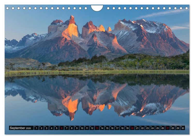 Produktbild: Patagonien und Feuerland (Wandkalender 2026 DIN A4 quer), CALVENDO Monatskalender