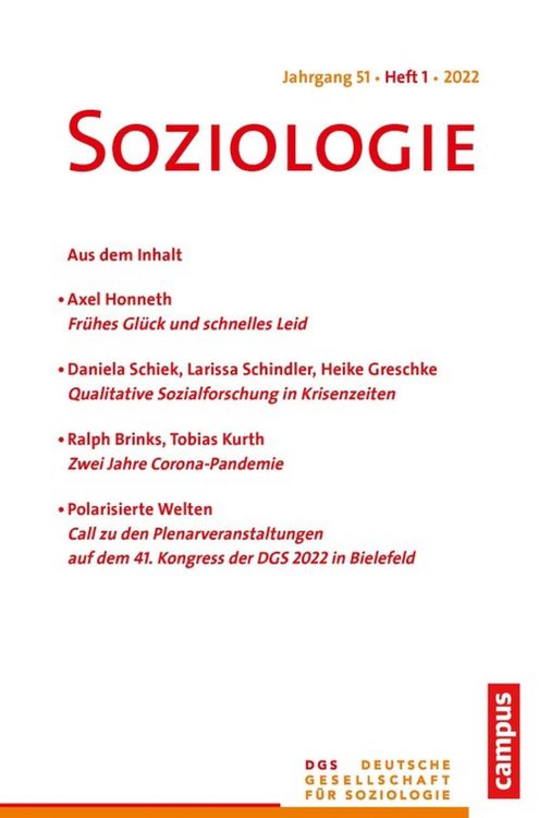 Produktbild: Soziologie 1/2022