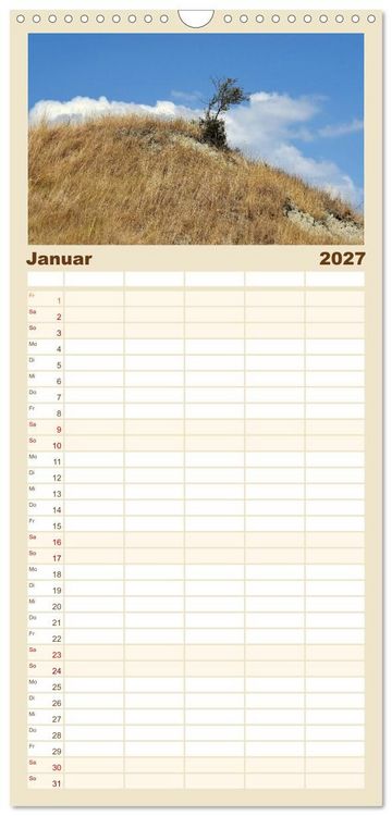 Produktbild: Familienplaner 2027 - Crete Senesi - Highlights einer einzigartigen Region mit 5 Spalten (Wandkalender, 21 x 45 cm) CALVENDO