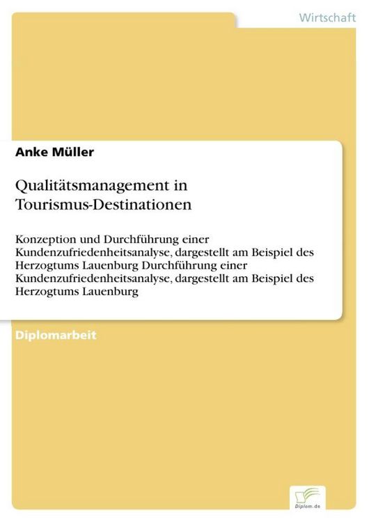 Produktbild: Qualit&auml;tsmanagement in Tourismus-Destinationen