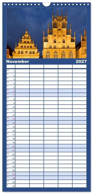 Produktbild: Familienplaner 2027 - Magisches M&uuml;nster mit 5 Spalten (Wandkalender, 21 x 45 cm) CALVENDO