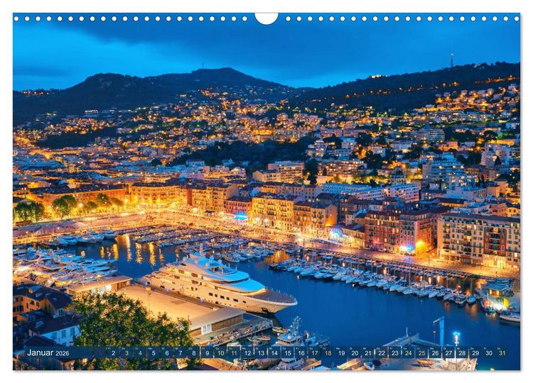 Produktbild: Lebendige Cote d'Azur: Die azurblaue K&uuml;ste (Wandkalender 2026 DIN A3 quer), CALVENDO Monatskalender