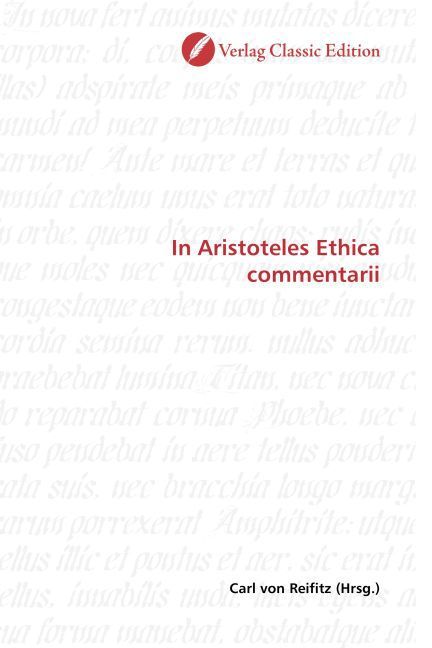 Produktbild: In Aristoteles Ethica commentarii