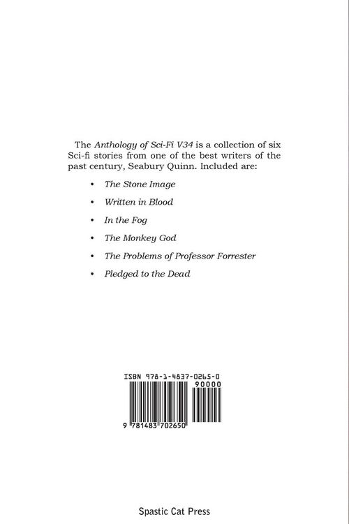 Produktbild: Anthology of Sci-Fi V34, the Pulp Writers - Seabury Quinn