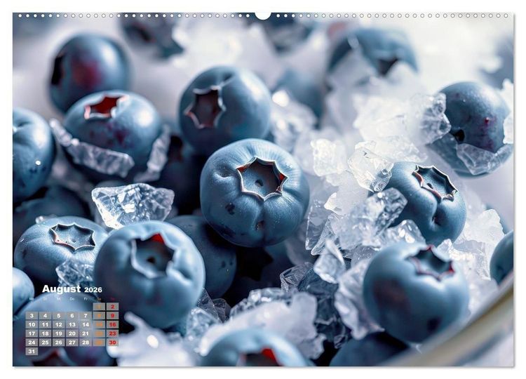Produktbild: Superfood Blaubeeren und Erdbeeren (hochwertiger Premium Wandkalender 2026 DIN A2 quer), Kunstdruck in Hochglanz