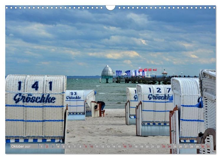 Produktbild: Strandk&ouml;rbe - Lieblinge an Nord- und Ostsee (Wandkalender 2027 DIN A3 quer), CALVENDO Monatskalender