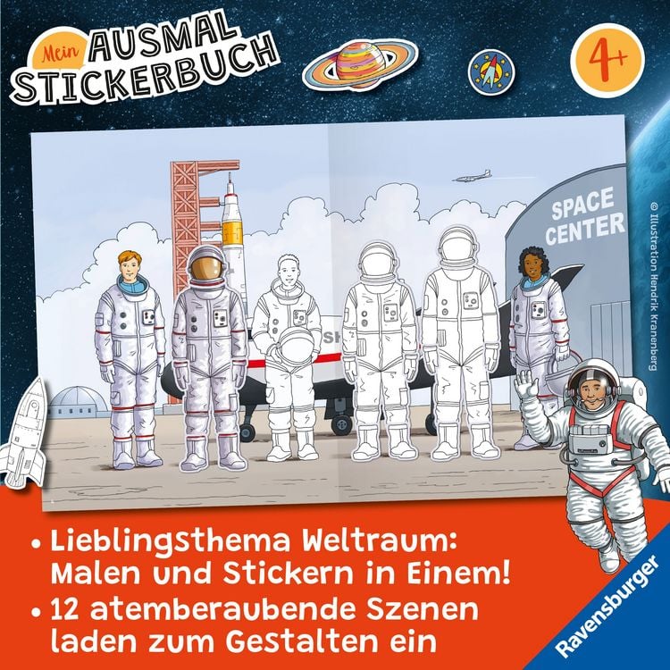 Produktbild: Mein Ausmalstickerbuch - Weltraum