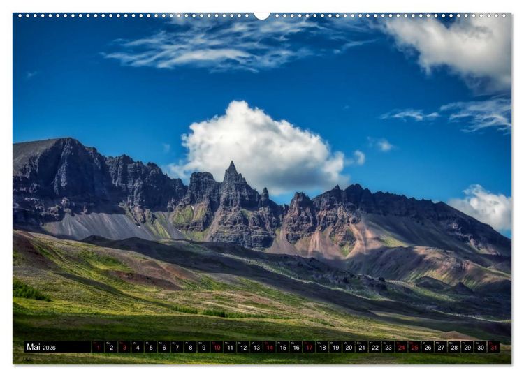 Produktbild: Eine Rundreise durch Island (Wandkalender 2026 DIN A2 quer), CALVENDO Monatskalender