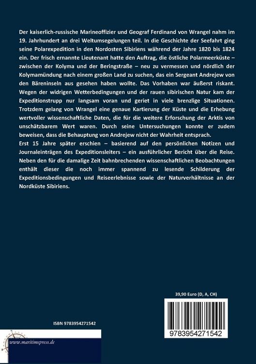 Produktbild: Reise des kaiserlich-russischen Flotten-Lieutenants Ferdinand von Wrangel l&auml;ngs