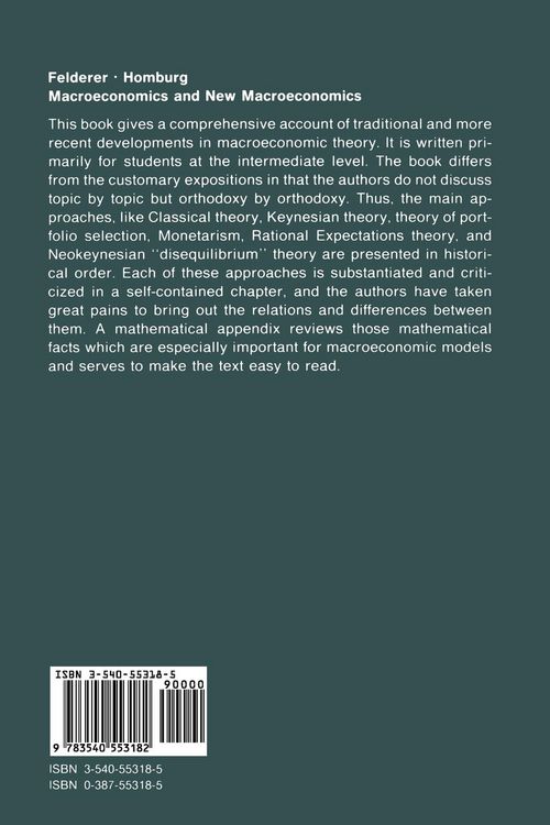 Produktbild: Macroeconomics and New Macroeconomics