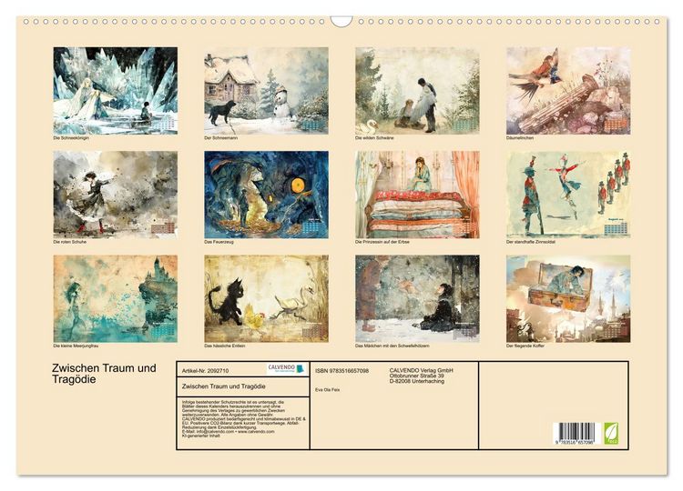 Produktbild: Zwischen Traum und Trag&ouml;die (Wandkalender 2026 DIN A2 quer), CALVENDO Monatskalender