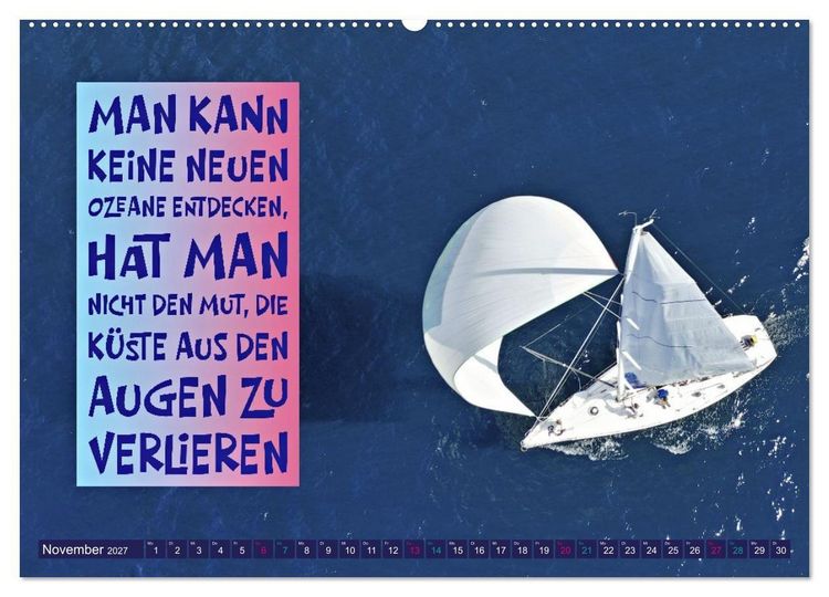 Produktbild: Segeln - mit einem Augenzwinkern (Wandkalender 2027 DIN A2 quer), CALVENDO Monatskalender