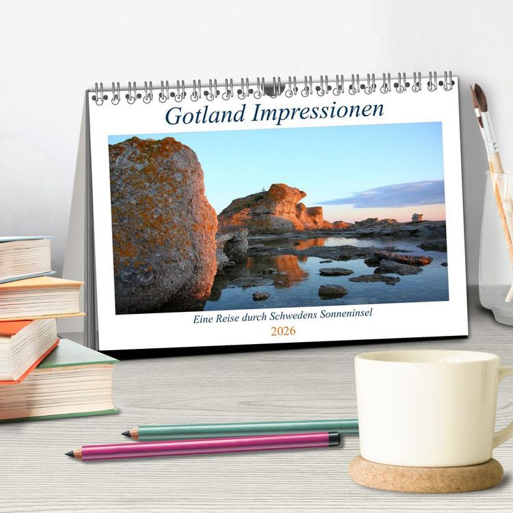 Produktbild: Gotland Impressionen (Tischkalender 2026 DIN A5 quer), CALVENDO Monatskalender