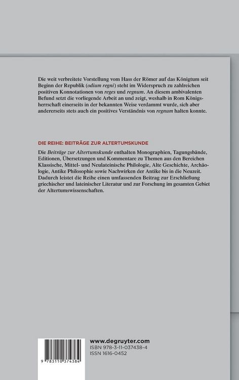 Produktbild: 'K&ouml;nigtum' in der politischen Kultur des sp&auml;trepublikanischen Rom