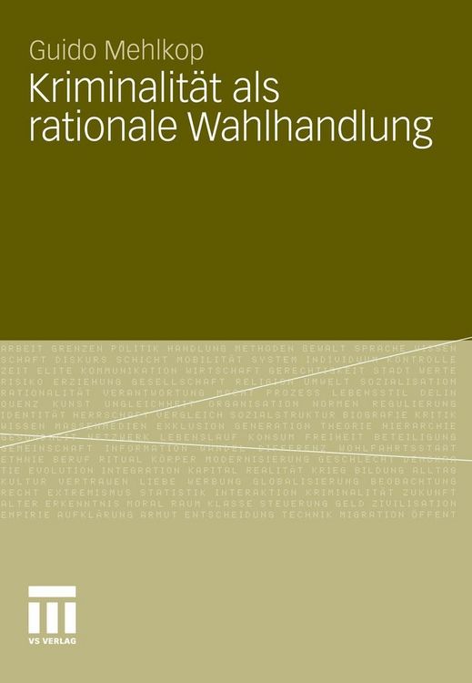Produktbild: Kriminalit&auml;t als rationale Wahlhandlung