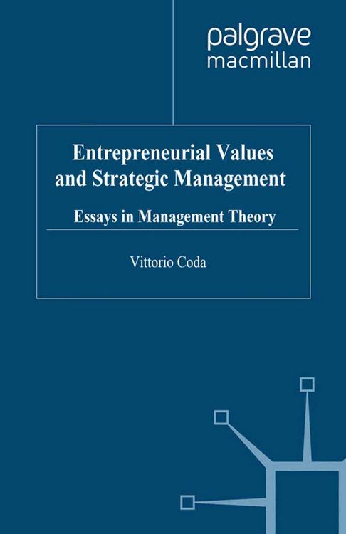 Produktbild: Entrepreneurial Values and Strategic Management