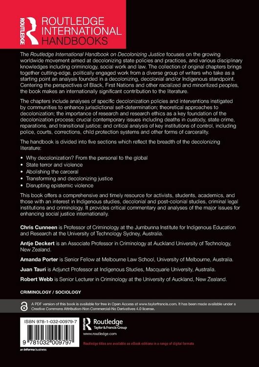 Produktbild: The Routledge International Handbook on Decolonizing Justice