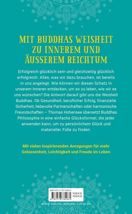Produktbild: Buddhas Gl&uuml;cksformel f&uuml;r ein erf&uuml;lltes Leben