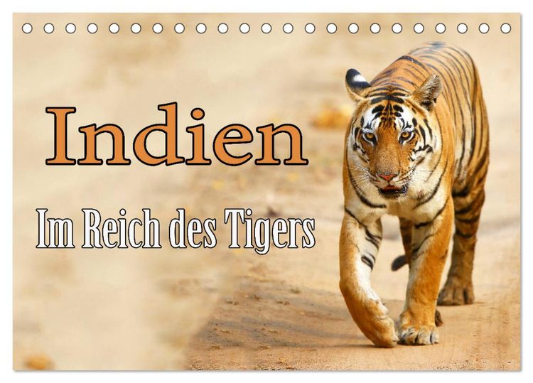 Produktbild: Indien - Im Reich des Tigers (Tischkalender 2026 DIN A5 quer), CALVENDO Monatskalender