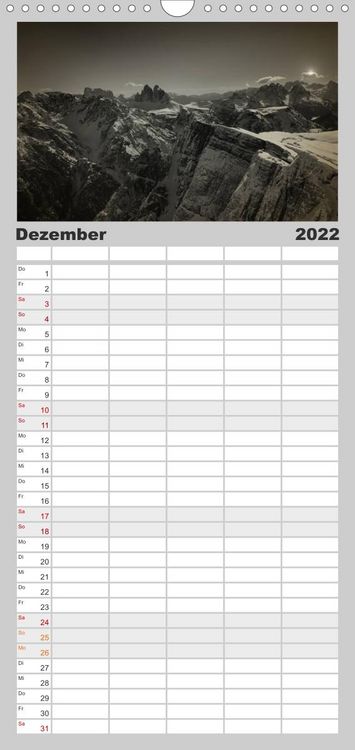 Produktbild: Drei Zinnen - S&uuml;dtirols Wahrzeichen - Familienplaner hoch (Wandkalender 2022 , 21 cm x 45 cm, hoch)