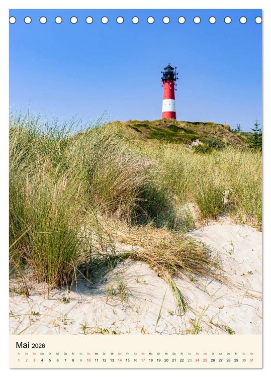 Produktbild: INSEL SYLT, Berauschende Nat&uuml;rlichkeit (Tischkalender 2026 DIN A5 hoch), CALVENDO Monatskalender