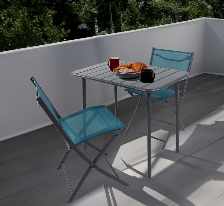 Produktbild: 3 tlg. Bistroset Balkonset Gartenset Metall Sumila