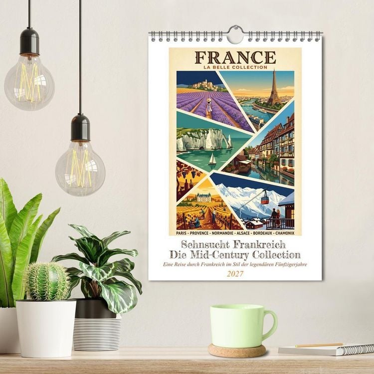 Produktbild: Sehnsucht Frankreich - Die Mid-Century Collection (Wandkalender 2027 DIN A4 hoch), CALVENDO Monatskalender