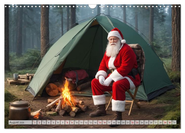 Produktbild: Durch das Jahr mit dem Weihnachtsmann (Wandkalender 2026 DIN A3 quer), CALVENDO Monatskalender