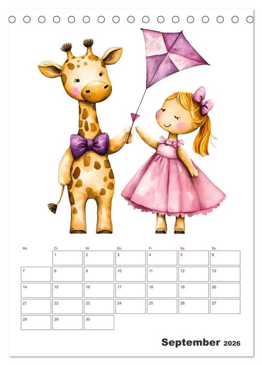 Produktbild: Mein tierischer Planer - Spa&szlig;iger Notiz-Kalender f&uuml;r Kinder (Tischkalender 2026 DIN A5 hoch), CALVENDO Monatskalender