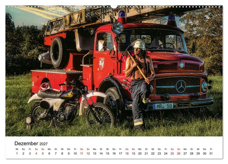 Produktbild: Echte M&auml;nner, coole Mopeds (hochwertiger Premium Wandkalender 2027 DIN A2 quer), Kunstdruck in Hochglanz