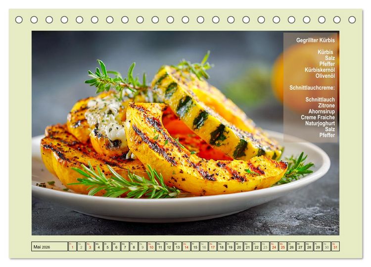 Produktbild: K&uuml;rbis-Freestyle-Kochen. Zutaten und Ideen. Mach dein Gericht daraus! (Tischkalender 2026 DIN A5 quer), CALVENDO Monatskalender