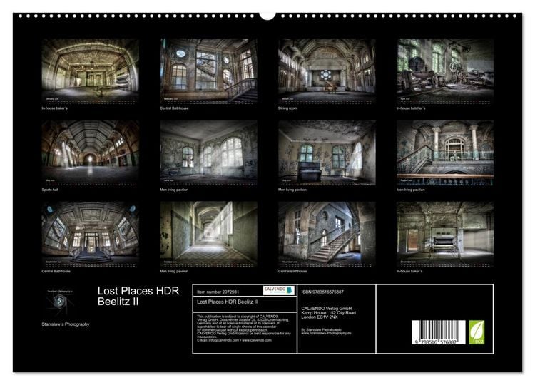 Produktbild: Lost Places HDR Beelitz II (High Quality Premium Wall Calendar 2026 DIN A2 landscape),CALVENDO 12 Month Wall Calendar