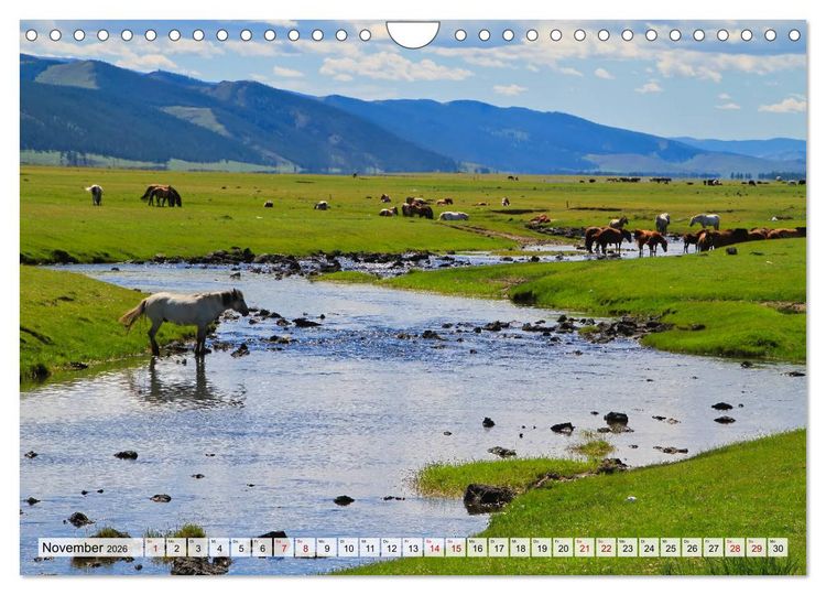 Produktbild: Mongolei Endlose Weite (Wandkalender 2026 DIN A4 quer), CALVENDO Monatskalender