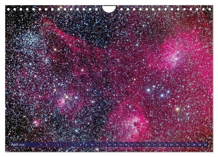 Produktbild: Galaxien, Sterne und Nebel: Leuchten aus dem All (Wandkalender 2026 DIN A4 quer), CALVENDO Monatskalender