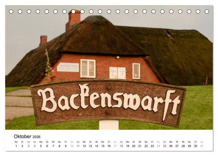 Produktbild: Hallig Hooge - zwischen Himmel und Erde (Tischkalender 2026 DIN A5 quer), CALVENDO Monatskalender
