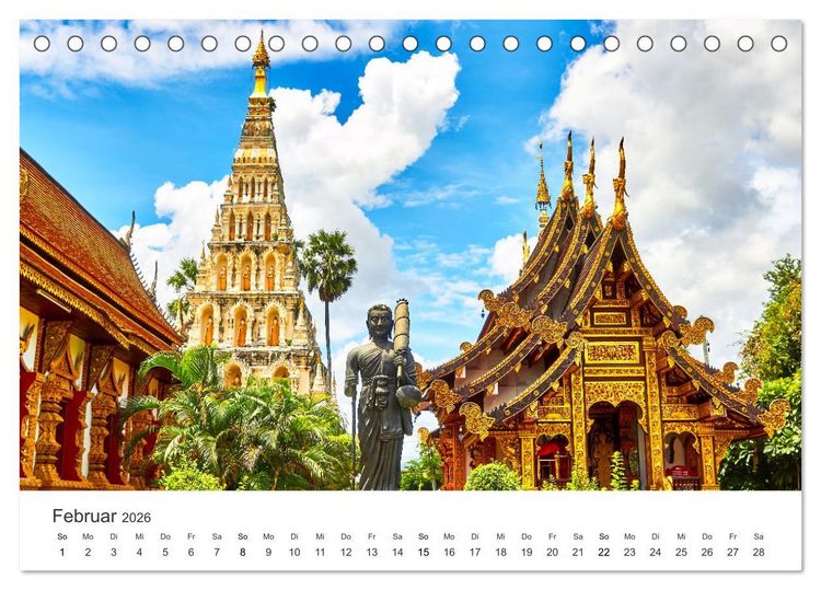 Produktbild: Thailand - Das Land des L&auml;chelns. (Tischkalender 2026 DIN A5 quer), CALVENDO Monatskalender