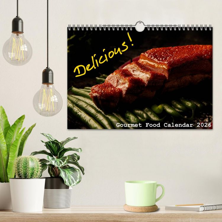 Produktbild: Delicious - Gourmet Food Calendar 2026 / UK-Version (Wall Calendar 2026 DIN A4 landscape), CALVENDO 12 Month Wall Calendar