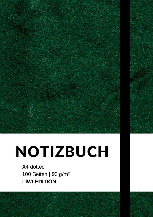 Produktbild: Notizbuch A4 dotted - 100 Seiten Soft Cover - gr&uuml;n